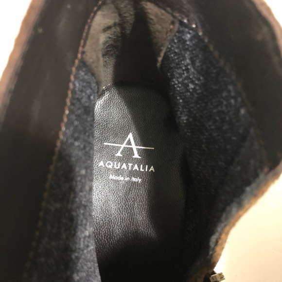 Aquatalia brown suede block heel boots size 7 - Picture 7 of 8